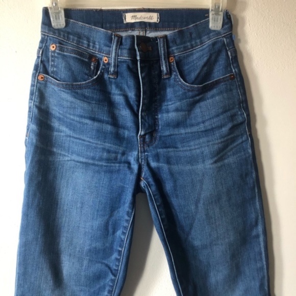 ❤️Madewell Jeans Cali Demi Boot Raw asymmetrical Hem medium wash size 24 - Picture 3 of 7